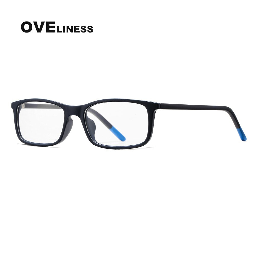 Oveliness Unisex Full Rim Square Tr 90 Titanium Eyeglasses 7252 Full Rim Oveliness blue  