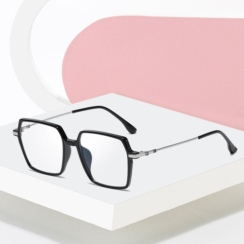 Hotony Women's Full Rim TR 90 Resin Square Frame Eyeglasses Lk308 Full Rim Hotony   