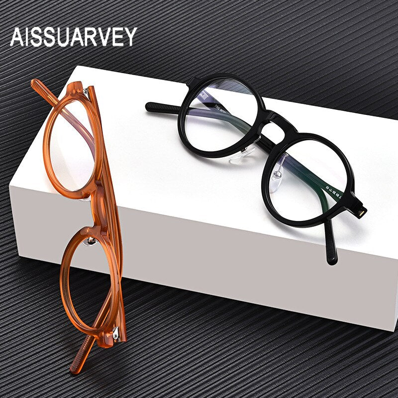 Aissuarvey Full Rim Light Acetate Round Frame Unisex Twm Style Full Rim Aissuarvey Eyeglasses   