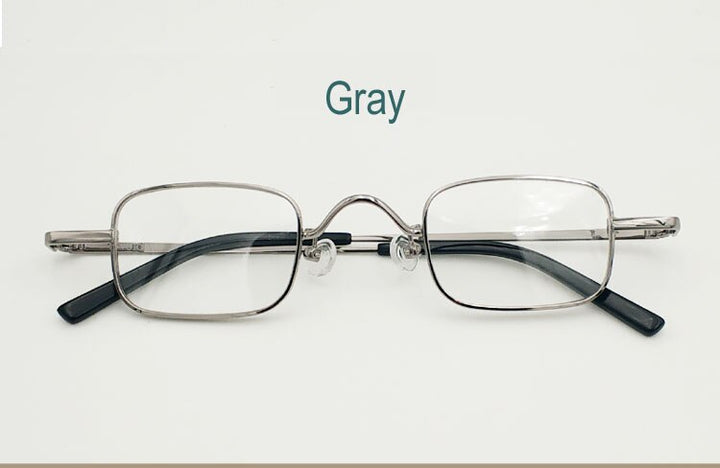 Unisex Retro Square Eyeglasses Small Full Rim Alloy Frame 811011 Full Rim Yujo gray China 