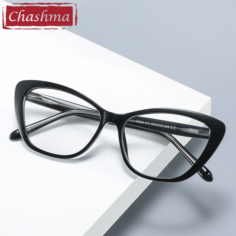 Women's Eyeglasses Cat Eye Acetate 2004 Frame Chashma   