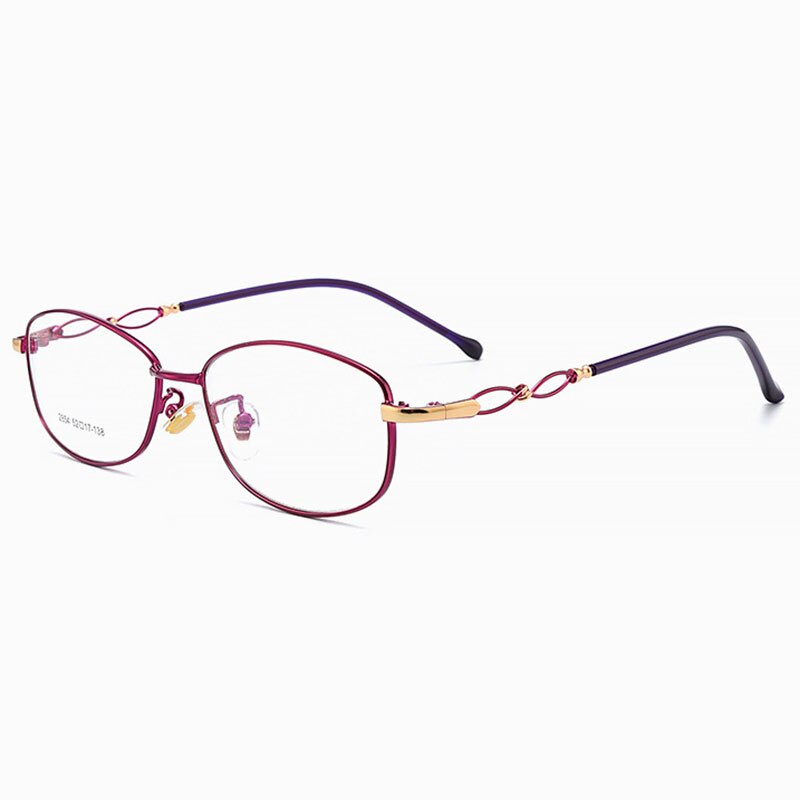 Hotony Women's Full Rim Rectangle Alloy Frame Spring Hinge Eyeglasses 2854 Full Rim Hotony   