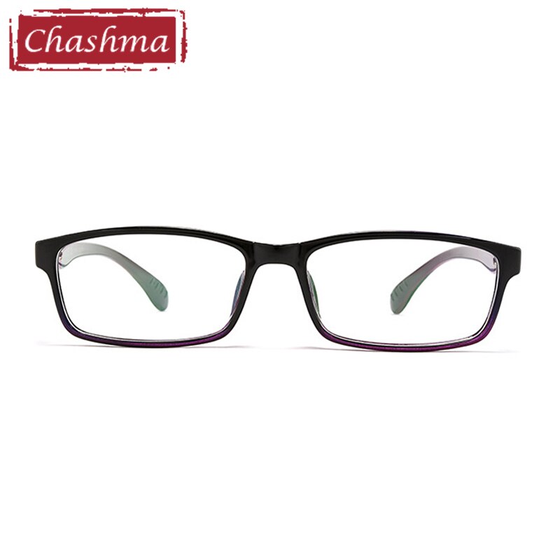 Chashma Men's Full Rim TR 90 Resin Titanium Rectangle Frame Eyeglasses 2300 Full Rim Chashma   
