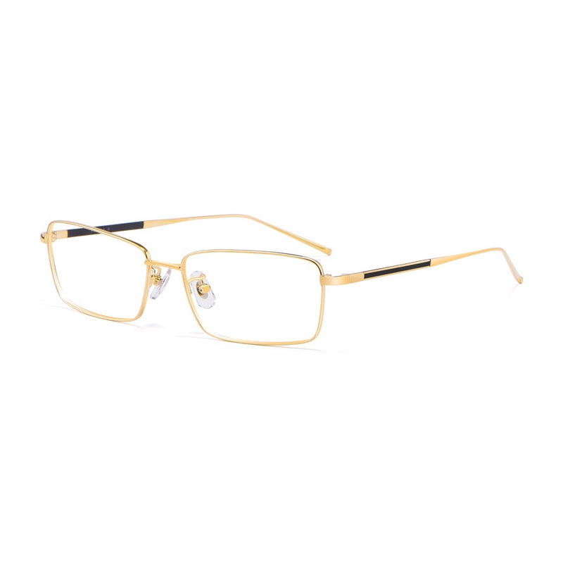 Hotochki Unisex Full Rim Beta Titanium Electro Plated Frame Eyeglasses 10109 Full Rim Hotochki Gold  