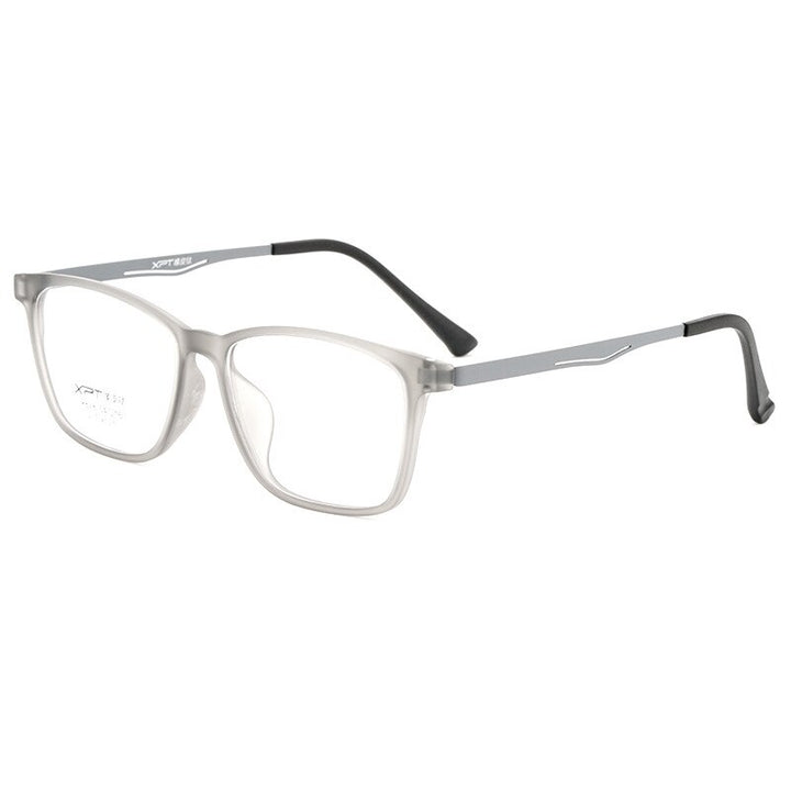 KatKani Men's Full Rim TR 90 Resin β Titanium Frame Eyeglasses K9828 Full Rim KatKani Eyeglasses Grey  