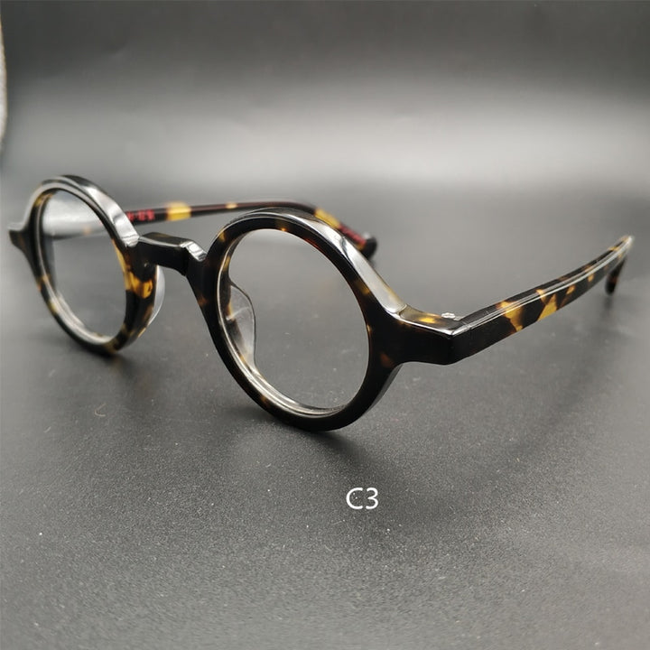 Unisex Retro Small Round Eyeglasses Acetate Frame 916 Frame Yujo C3 China 