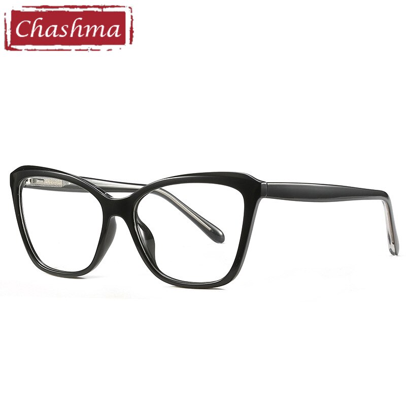 Women's Eyeglasses Frame Acetate 2006 Frame Chashma Bright Black  