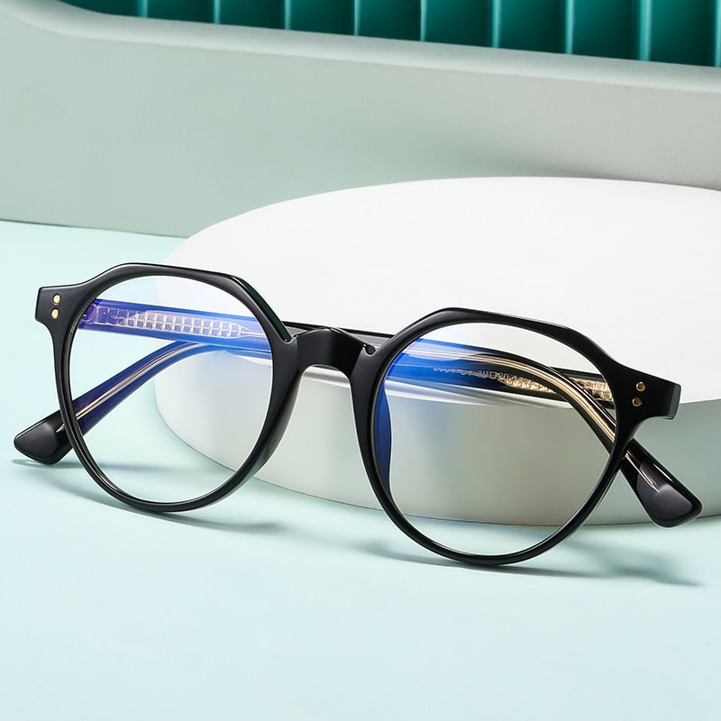 Unisex Eyeglasses Anti Blue Light Glasses Tr90 Round 2084 Anti Blue Gmei Optical   