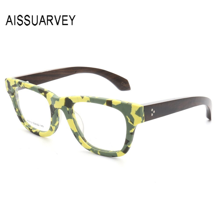 Aissuarvey Unisex Full Rim Square Frame Wooden Eyeglasses K6612 Full Rim Aissuarvey Eyeglasses K6612-C902 CN 