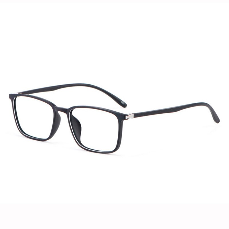 Hotony Unisex Full Rim Square TR 90 Resin Frame Eyeglasses 6633 Full Rim Hotony Shinny Black  