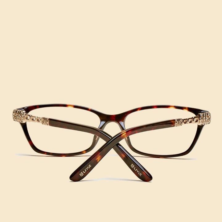 Oveliness Women's Full Rim Square Acetate Eyeglasses 4061 Full Rim Oveliness   