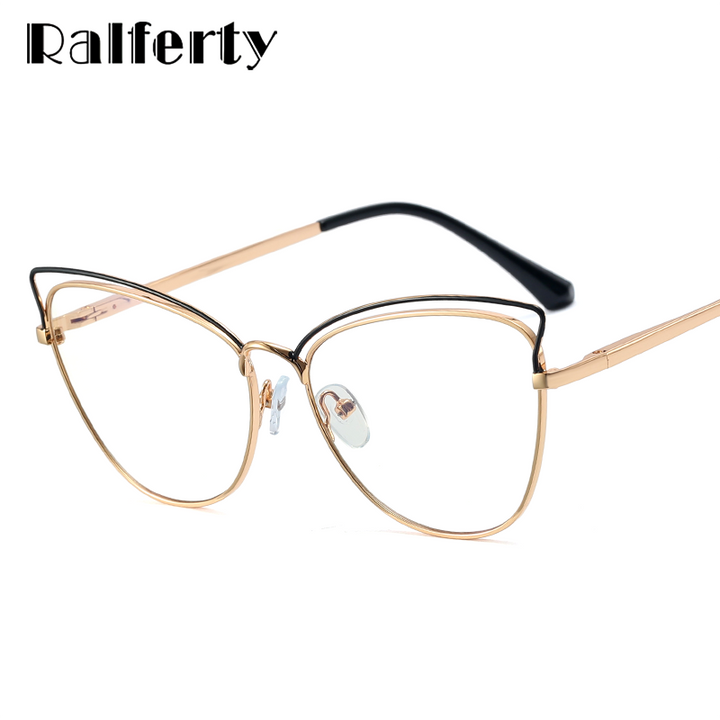 Ralferty Women's Eyeglasses Cat Eye Anti Blue Light Anti Blue Ralferty   
