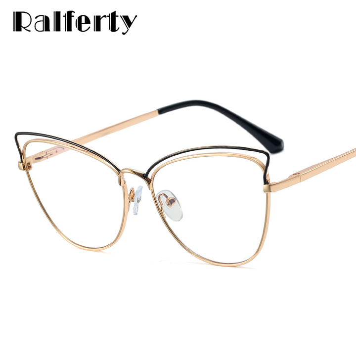 Ralferty Women's Eyeglasses Cat Eye Anti Blue Light Full Rim Ralferty   