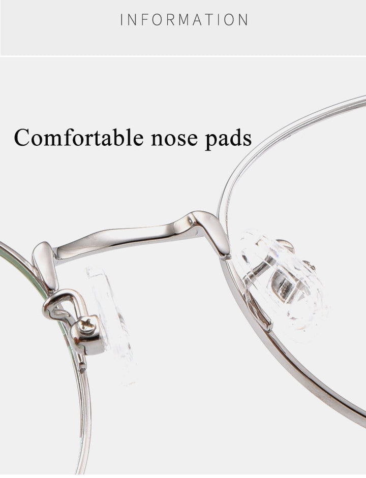 Unisex Full Rim Round Titanium Frame Eyeglasses Sc8297 Full Rim Bclear   