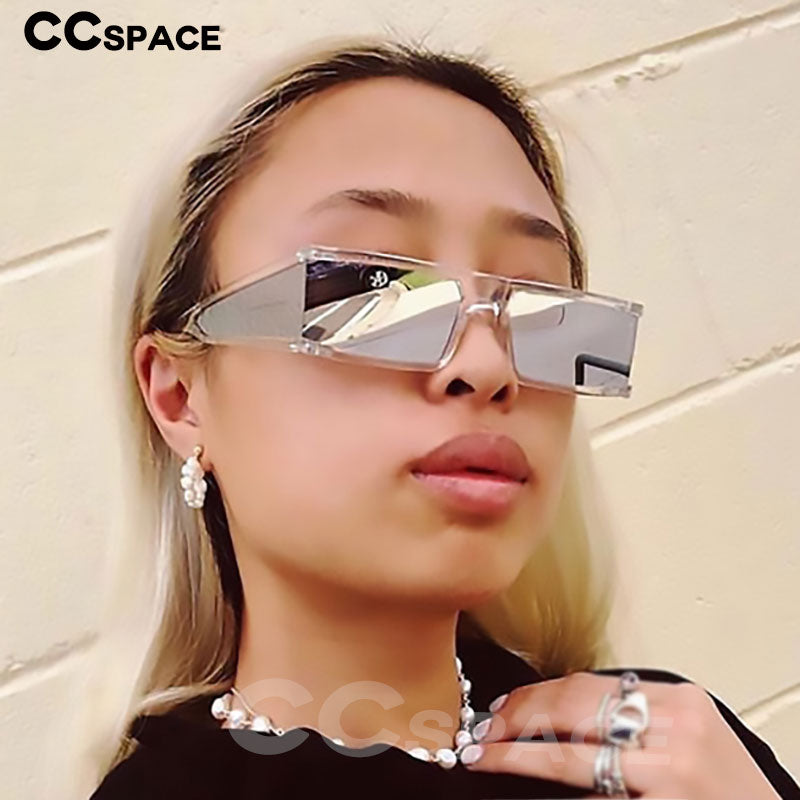 CCSpace Unisex Full Rim Rectangle Resin Goggle Frame Sunglasses 46198 Sunglasses CCspace Sunglasses   