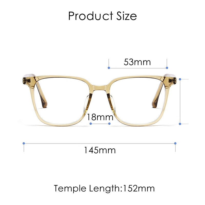 KatKani Unisex Full Rim Acetate Square Frame Eyeglasses 1008b Full Rim KatKani Eyeglasses   