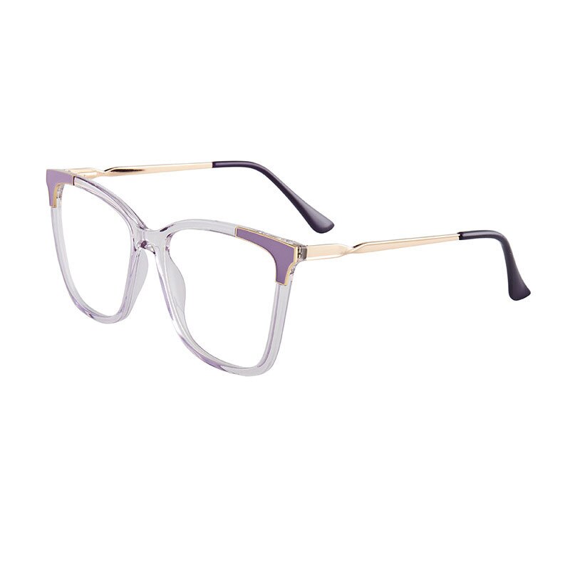 Hotony Women's Full Rim Cat Eye TR 90 Resin Frame Eyeglasses 7050 Full Rim Hotony Purple  