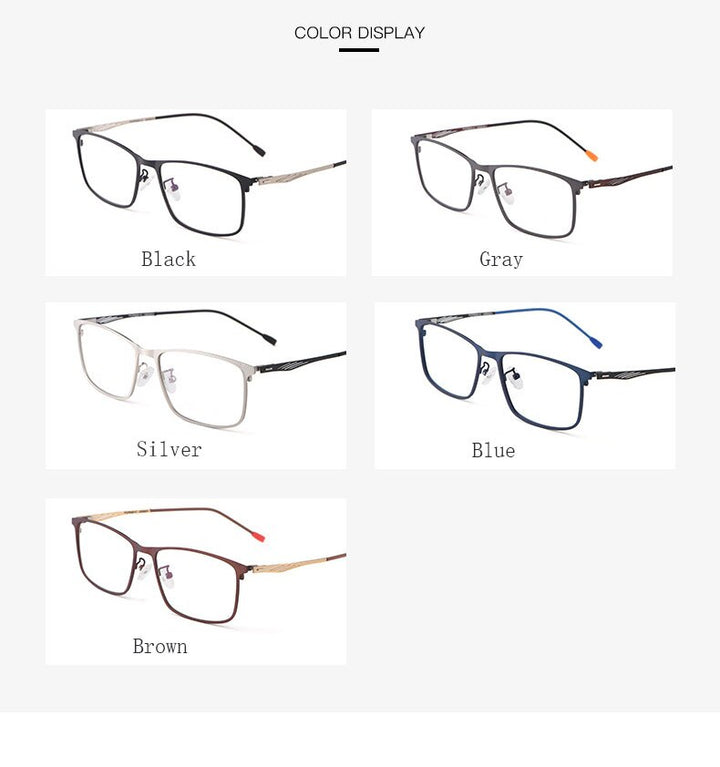 Hotochki Men's Full Rim Alloy Frame Eyeglasses 8835 Full Rim Hotochki   
