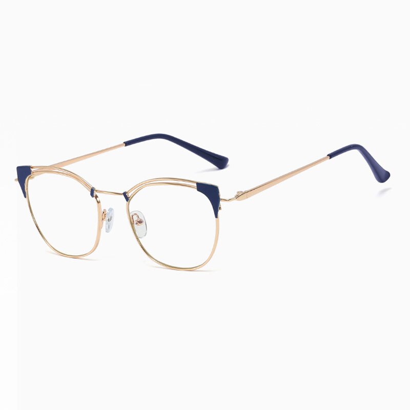 Hotony Unisex Full Rim Cat Eye Alloy Frame Eyeglasses L95537 Full Rim Hotony   