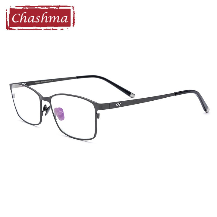 Men's Eyeglasses Pure Titanium 18505 Frame Chashma gray  