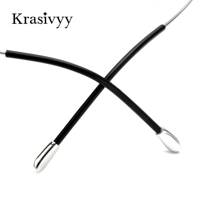 Krasivyy Unisex Rimless Square Screwless Titanium Eyeglasses Kr16016 Rimless Krasivyy   