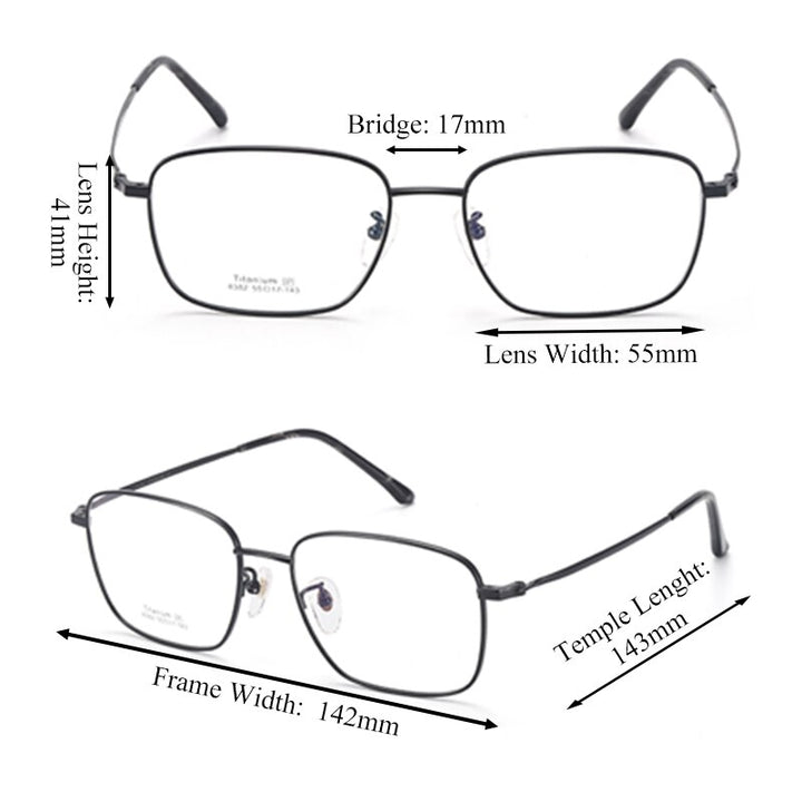 Unisex Oval Full Rim Titanium Frame Eyeglasses 8382 Full Rim Chashma   