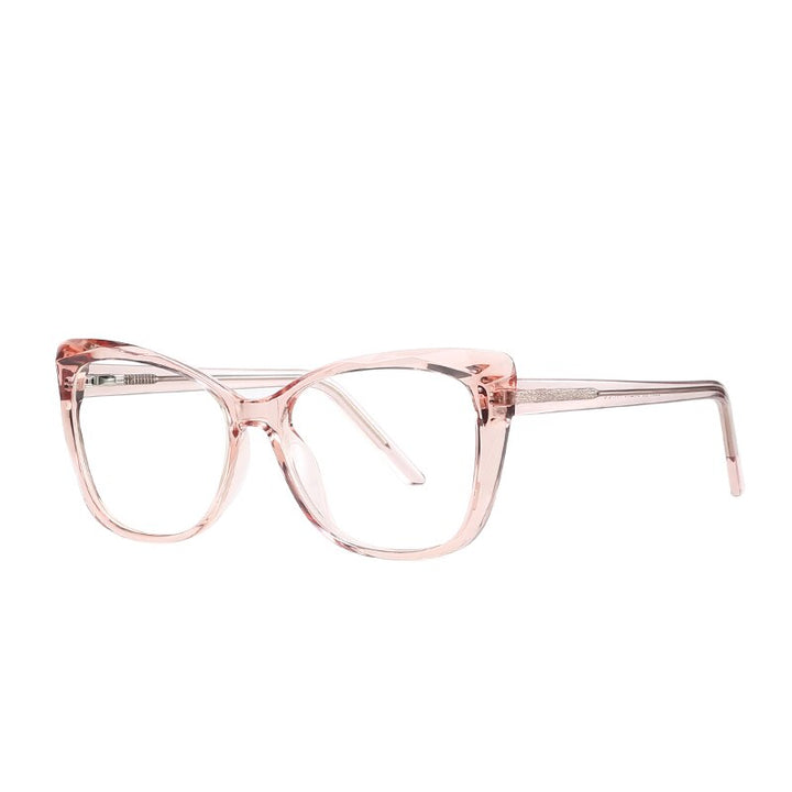 Women's Eyeglasses Acrylic Tr90 Cp Cat Eye Frame 2001 Frame Gmei Optical C3  