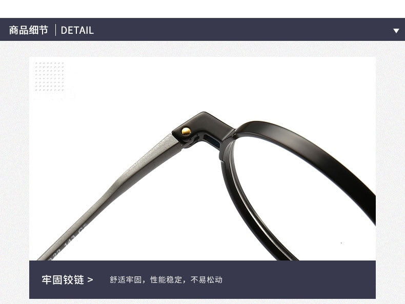 Unisex Round Ultem Steel Full Rim Eyeglasses 1192 Full Rim Bclear   