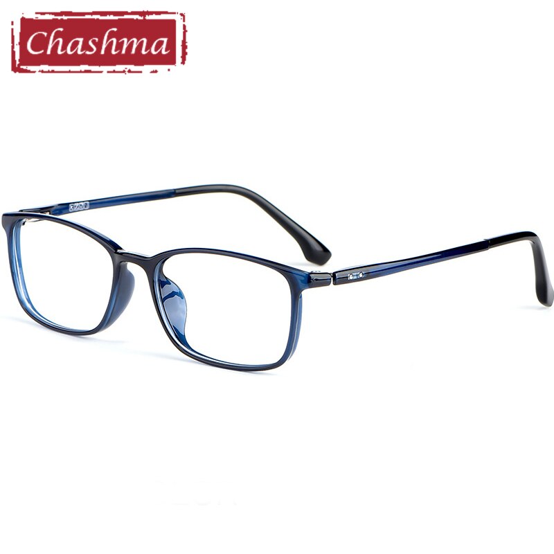 Chashma Unisex Full Rim Square Tr 90 Titanium Eyeglasses 9801 Full Rim Chashma Blue  