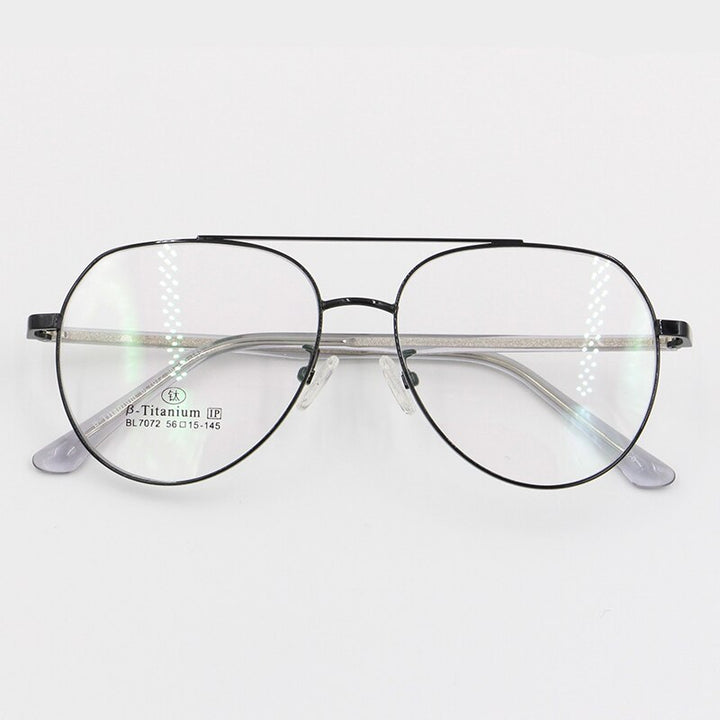 Unisex Full Rim Round Alloy Frame Eyeglasses Scbl7072 Full Rim Bclear black  