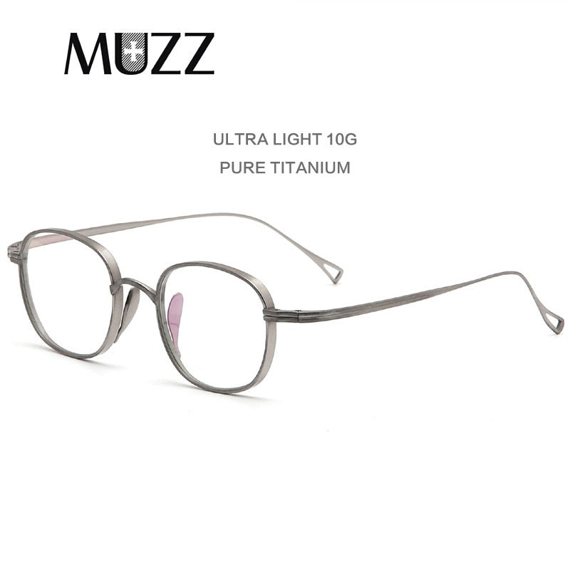Muzz Men's Full Rim Square Oval Titanium Frame Eyeglasses 210518 Full Rim Muzz   