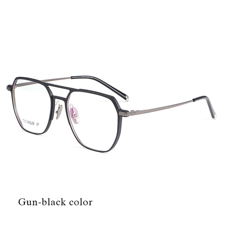 Hotochki Unisex Full Rim Titanium Alloy IP Plated Frame Eyeglasses Full Rim Hotochki   