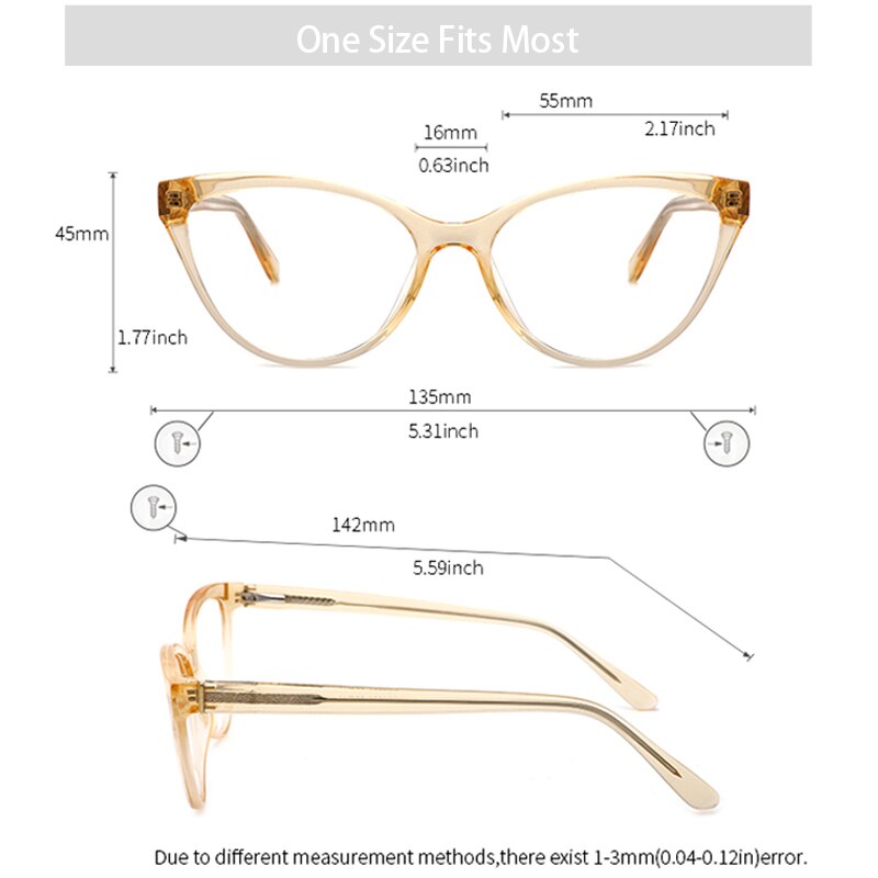 Kansept Women's Full Rim Cat Eye Injection Acetate Frame Eyeglasses Fg6001 Full Rim Kansept   
