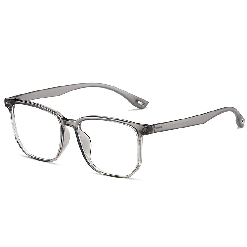 Yimaruili Unisex Full Rim Acetate Frame Eyeglasses 2023 Full Rim Yimaruili Eyeglasses Transparent Gray  