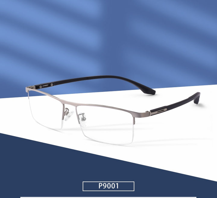 Hotochki Unisex Semi Rim Alloy Frame Eyeglasses P9001 Semi Rim Hotochki   
