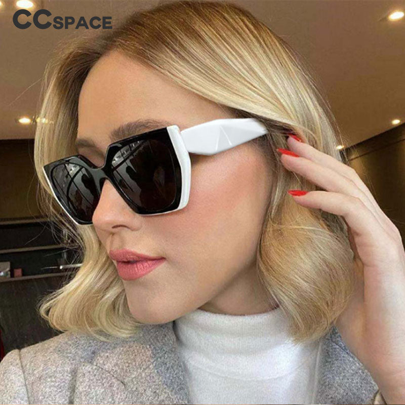 CCspace Women's Full Rim Square Cat Eye Resin Frame Sunglasses 53222 Sunglasses CCspace Sunglasses   