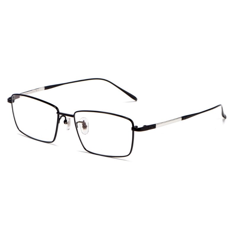 Yamaruili Men's Full Rim Titanium Alloy Frame Eyeglasses CK1045 Full Rim Yimaruili Eyeglasses Black  