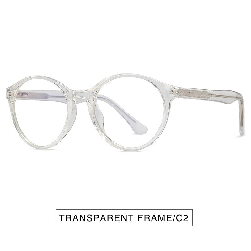 Reven Jate Women's Eyeglasses 2007 Tr90 Round Glasses Frame Reven Jate transparent  