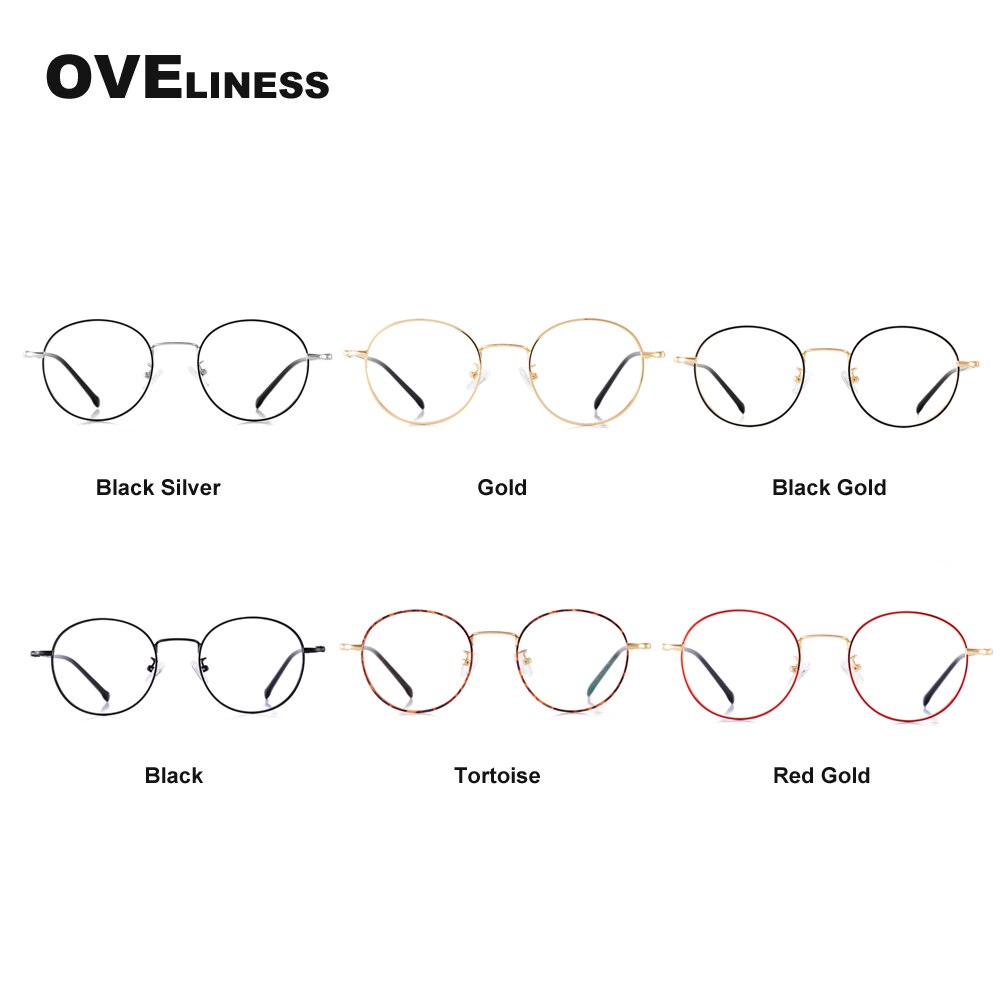 Oveliness Women's Full Rim Round Alloy Eyeglasses 2676 Full Rim Oveliness   