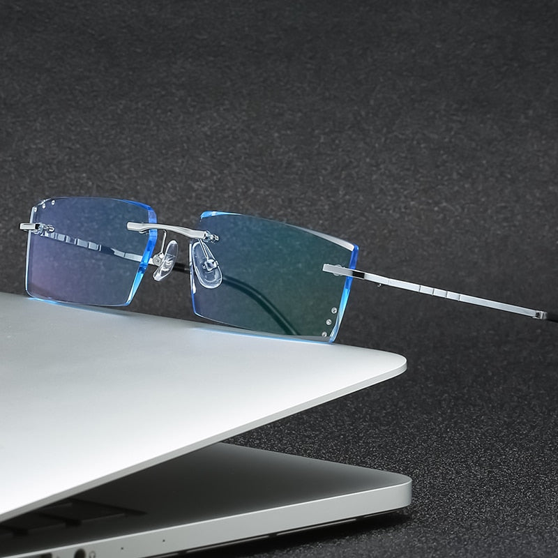 Zirosat 58076 Unisex Eyeglasses Alloy Titanium Square Rimless Rimless Zirosat   