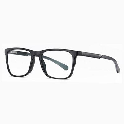 Ralferty Men's Eyeglasses Square Tr90 Anti-Glare D2309 Frame Ralferty C1 Matt Black  