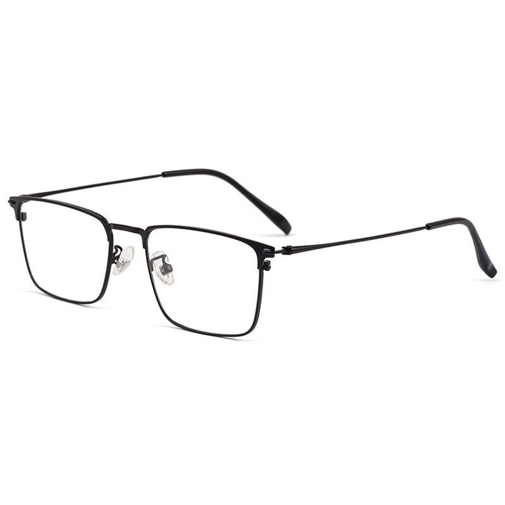 Reven Jate Men's Eyeglasses 0606 Full Rim Square Shape Alloy Eyewear Rx-Able Full Rim Reven Jate black  