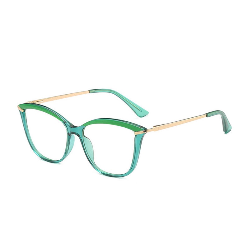 Hotony Women's Full Rim Cat Eye TR 90 Frame Eyeglasses 2036 Full Rim Hotony green  