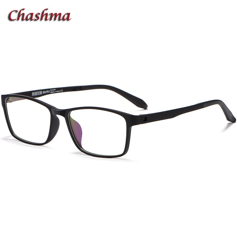 Chashma Ochki Unisex Full Rim Square Tr 90 Titanium Eyeglasses 8870 Full Rim Chashma Ochki Matte Black  