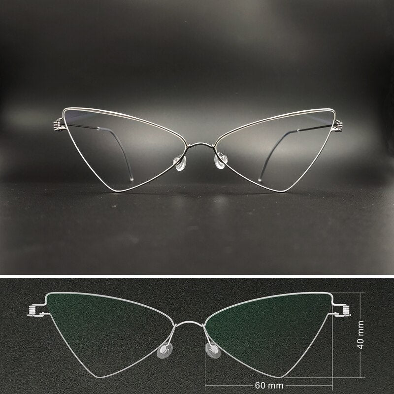 Sunglasses with triangular lenses