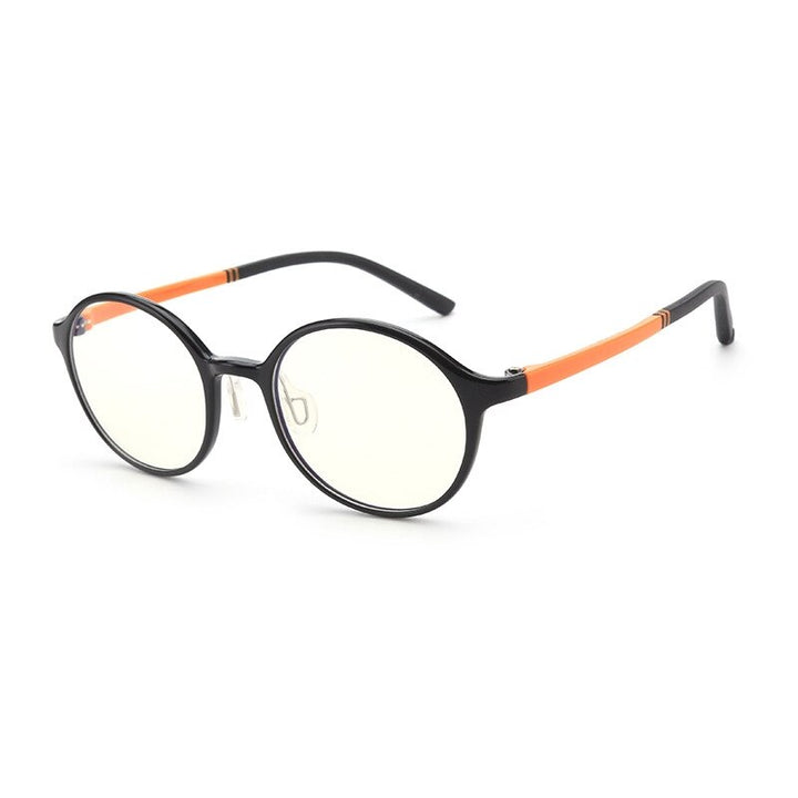 Yimaruili Unisex Children's Full Rim Acetate Frame Eyeglasses HY224 Full Rim Yimaruili Eyeglasses Black Yellow  