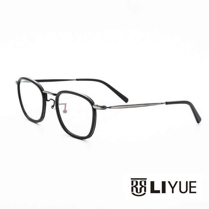Oveliness Unisex Full Rim Square Acetate Alloy Eyeglasses 5188 Full Rim Oveliness black  