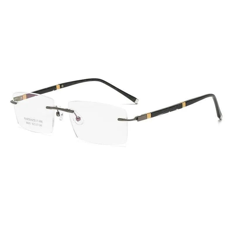 Zirosat 88055 Men's Eyeglasses Square Rimless - grey
