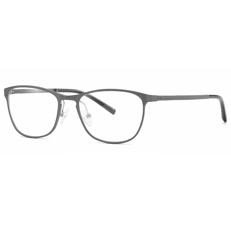Hotony Unisex Full Rim Square Alloy Spring Hinge Frame Eyeglasses 6290 Full Rim Hotony gray  