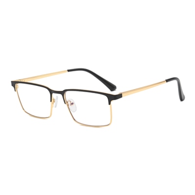 Ralferty Men's Full Rim Square Acetate Alloy Eyeglasses F95899 Full Rim Ralferty C4 Black Gold China 
